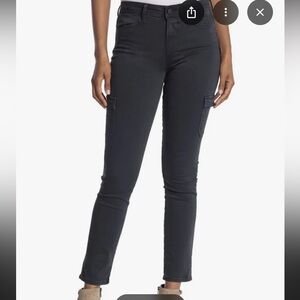 PAIGE Women’s Hoxton Ankle Skinny Fit Gray Cargo Jeans